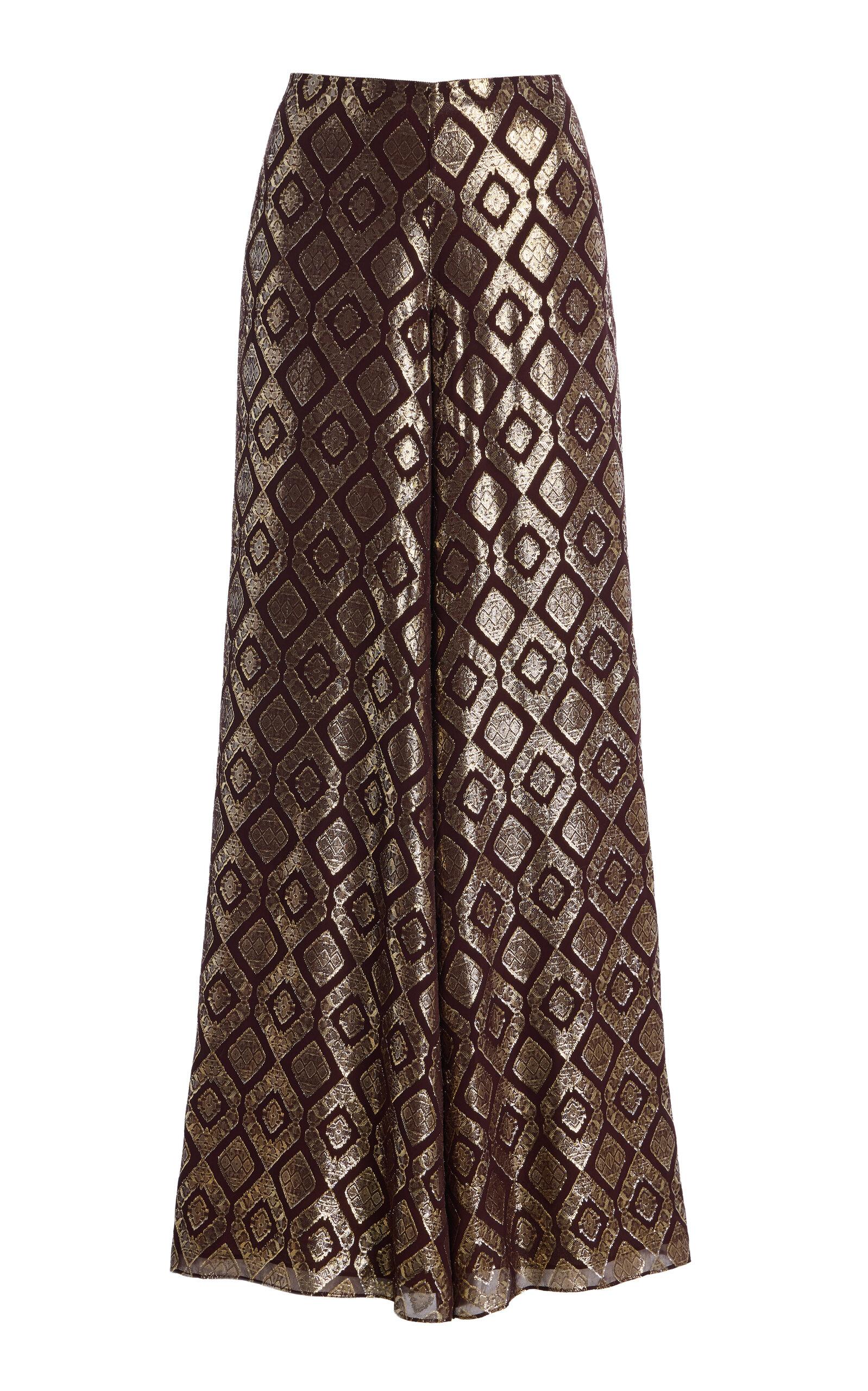 Alexisaxineetallic Jacquard Wide-Leg Pants -oda Operandi by ALEXIS