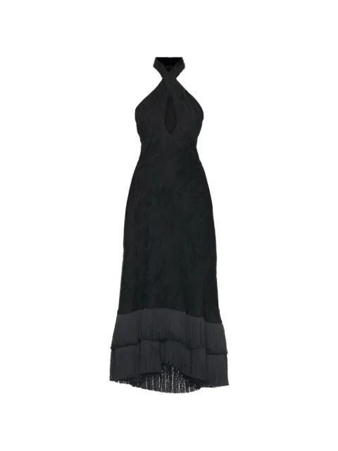Ambrosio halterneck tiered midi dress by ALEXIS