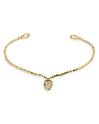 Asterales Floating Cubic Zirconia Structured Collar Necklace by ALEXIS BITTAR