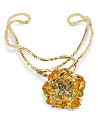 Jardin Crystal Rose Structured Collar Pendant Necklace by ALEXIS BITTAR