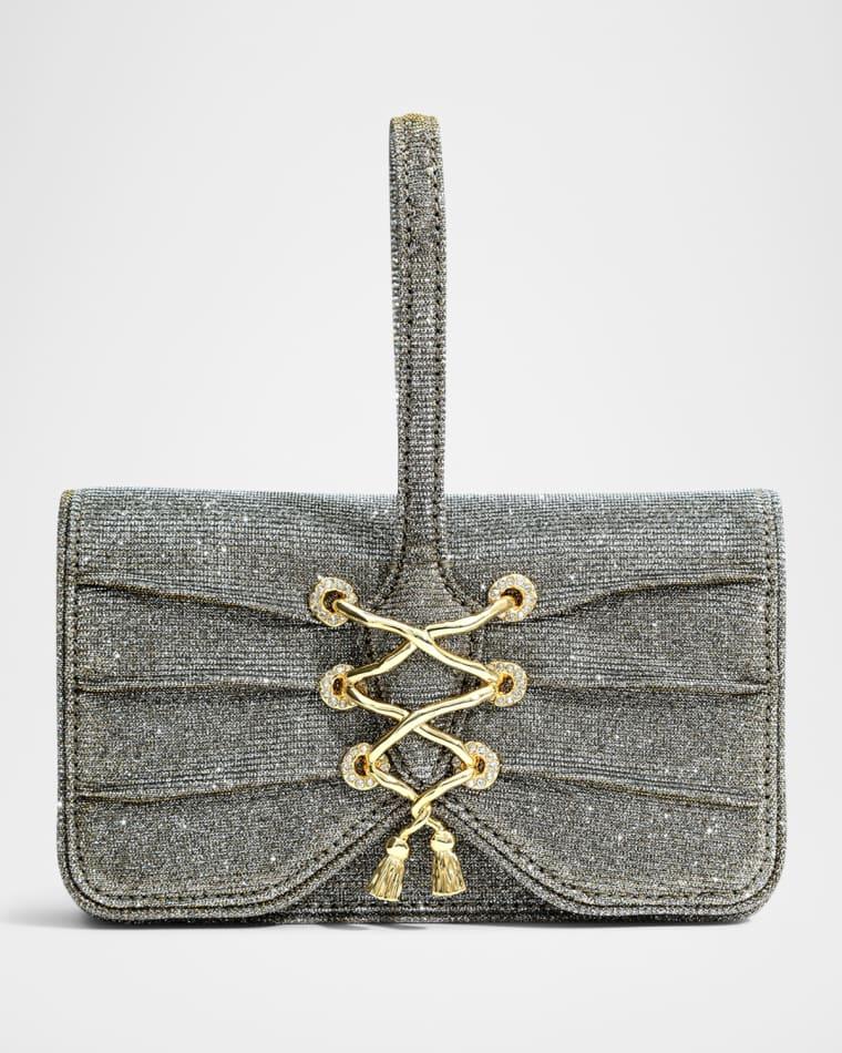 Lace-Up Glitter Wristlet by ALEXIS BITTAR