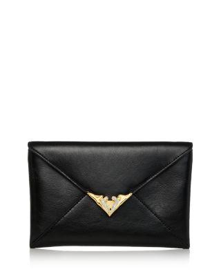 Leather Envelope Clutch by ALEXIS BITTAR
