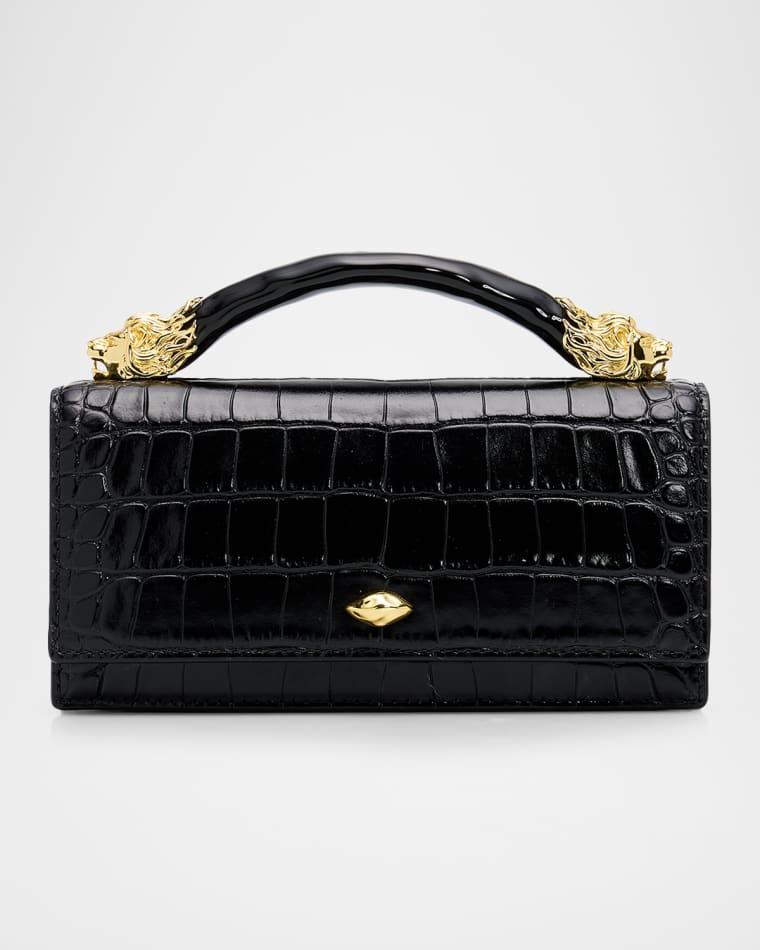 Lioness Croc-Embossed Top-Handle Bag by ALEXIS BITTAR