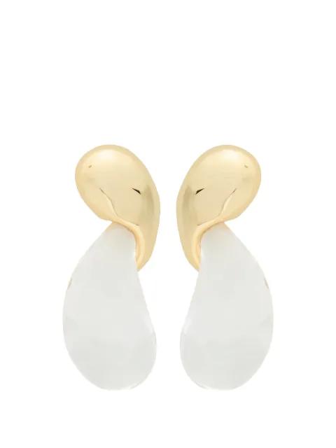 Liquid Lucite modernist earrings by ALEXIS BITTAR