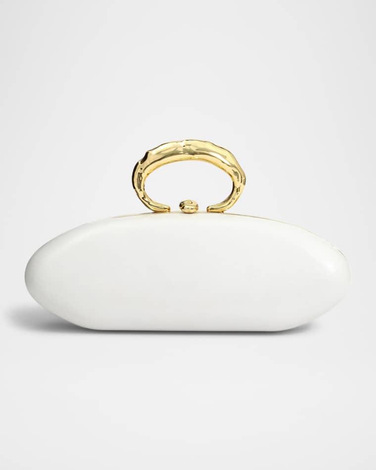 Molten Ring Bullet Leather Clutch Bag by ALEXIS BITTAR