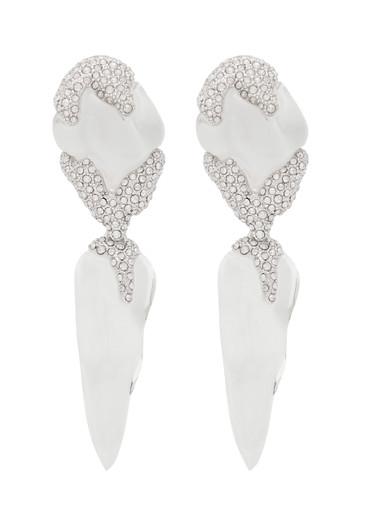 Silverlake Lucite pavé rhodium-plated drop earrings by ALEXIS BITTAR