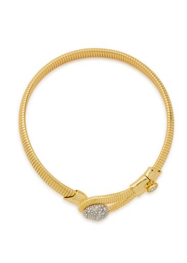 Solanales pavé 14kt gold-plated choker by ALEXIS BITTAR