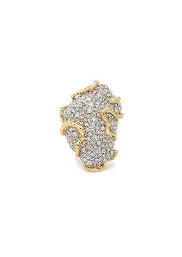 Solanales pavé 14kt gold-plated ring by ALEXIS BITTAR