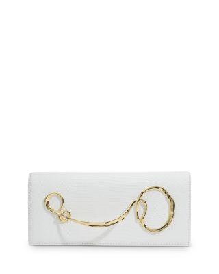Twisted Gold Side Handle Clutch by ALEXIS BITTAR