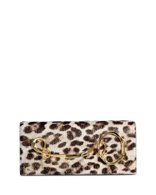 Twisted Side Handle Calf Hair Clutch by ALEXIS BITTAR