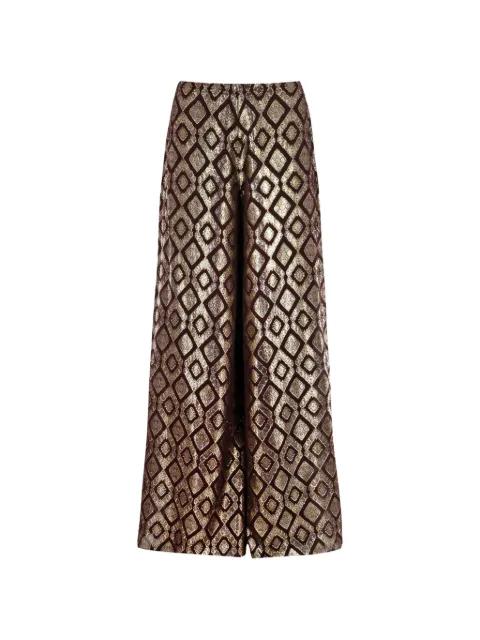 Maxine diamond-pattern palazzo pants by ALEXIS