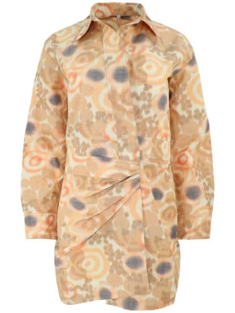 Nordeen warp-print shirtdress by ALEXIS
