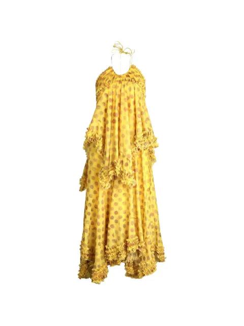 Sidi ruffled polka-dot midi dress by ALEXIS