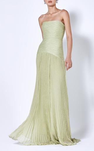 Sunniva Plisse Strapless Gown by ALEXIS