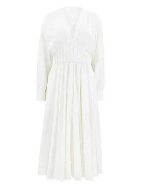 Viro V-neck gathered midi dress by ALEXIS