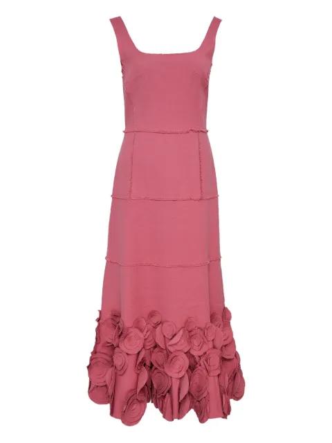 rose-embellished tiered dress by ALEXIS