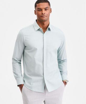 Aflani Men's Luke Cotton Long-Sleeve Button Shirt by ALFANI