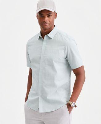 Men's Cotton Luke Short-Sleeve Pocket Shirt by ALFANI