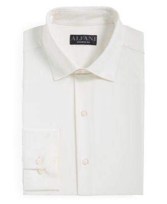 Men's Regular Fit Travel Ready Solid Dress Shirt by ALFANI