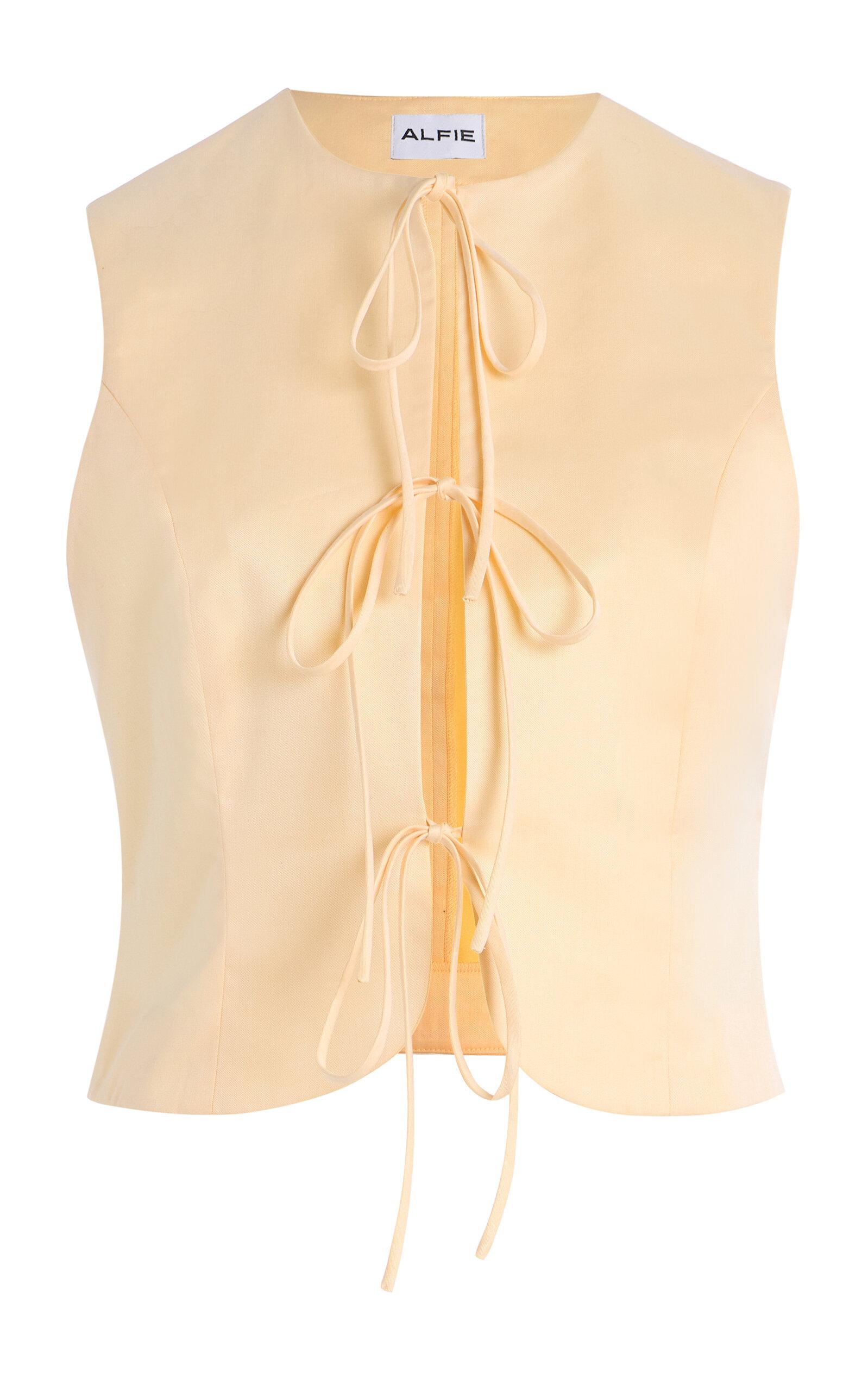 Alfie Exclusive Neda Bow-Detail Cotton Top - Moda Operandi by ALFIE
