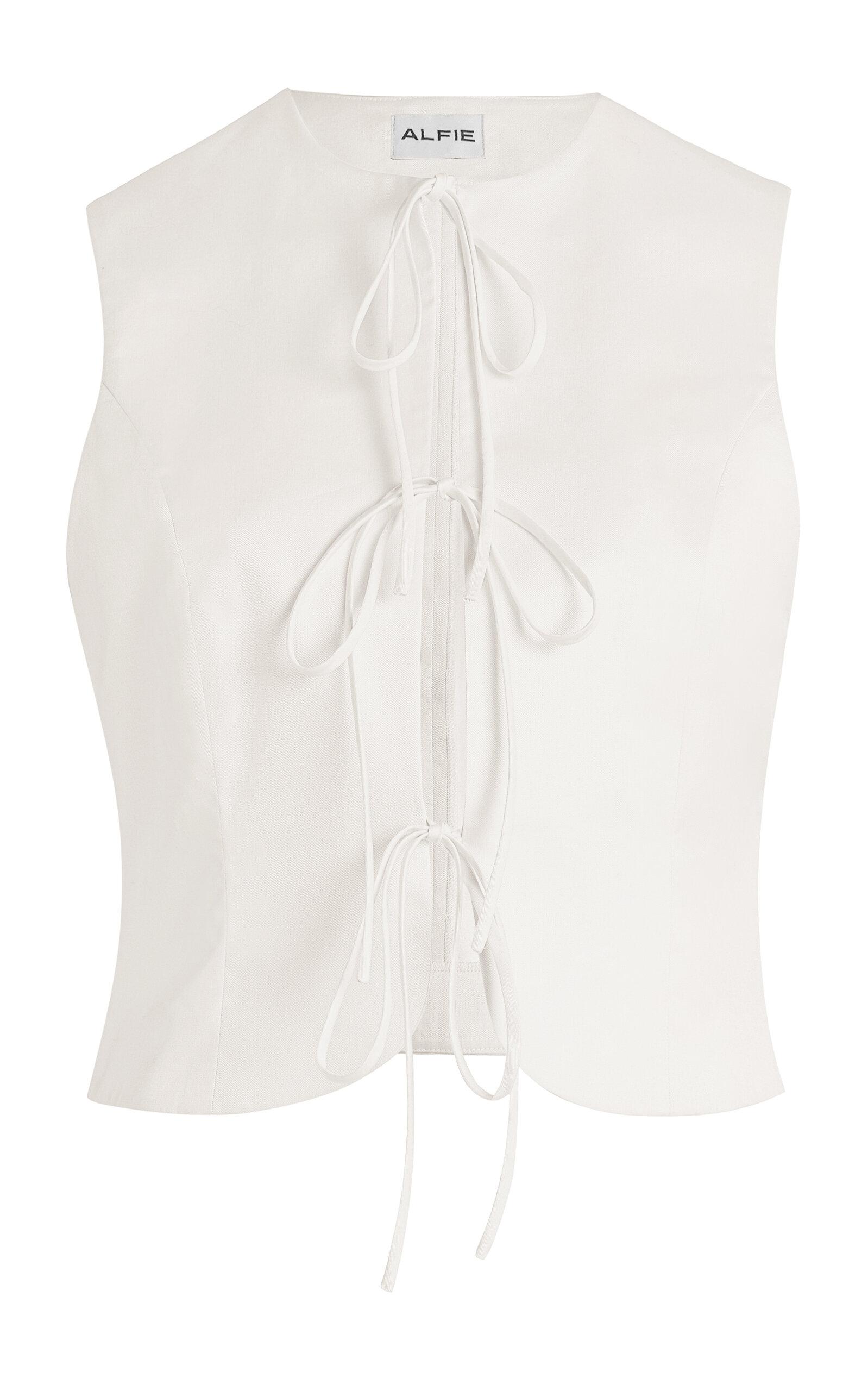Alfie Exclusive Neda Bow-Detail Cotton Top - Moda Operandi by ALFIE