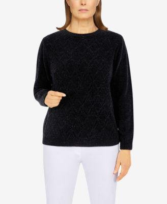 Women's Classics Chenille Cable Stitch Sweater by ALFRED DUNNER