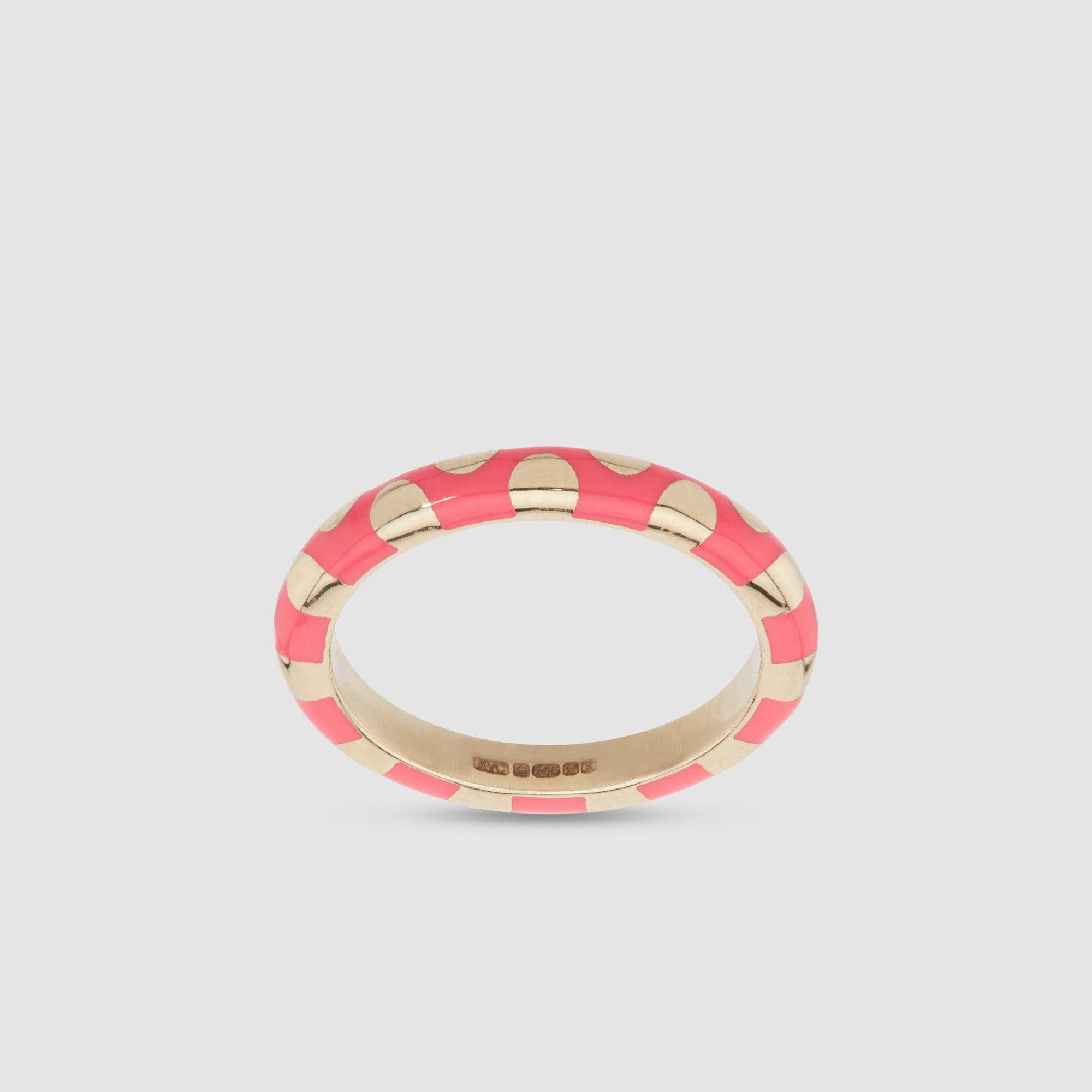 Alice Cicolini Memphis 14k Yellow Gold and Pink Dot Band by ALICE CICOLINI