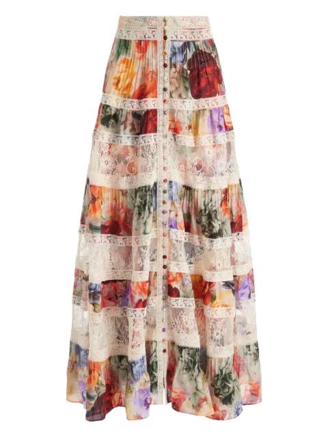 Adira tiered maxi skirt by ALICE+OLIVIA