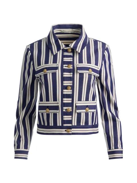 Alex striped boxy jacket by ALICE+OLIVIA