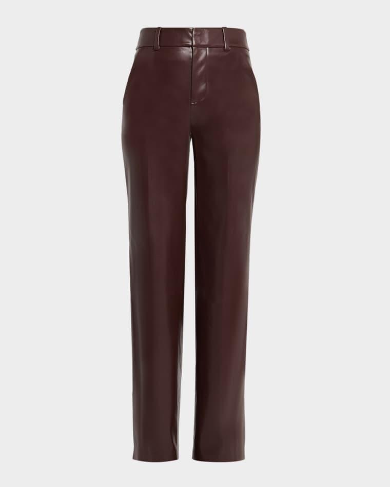 Alexander High-Rise Vegan Leather Trousers by ALICE+OLIVIA