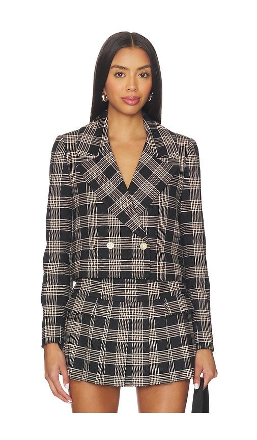 Alice + Olivia Avery Double Breasted Blazer in Black by ALICE+OLIVIA