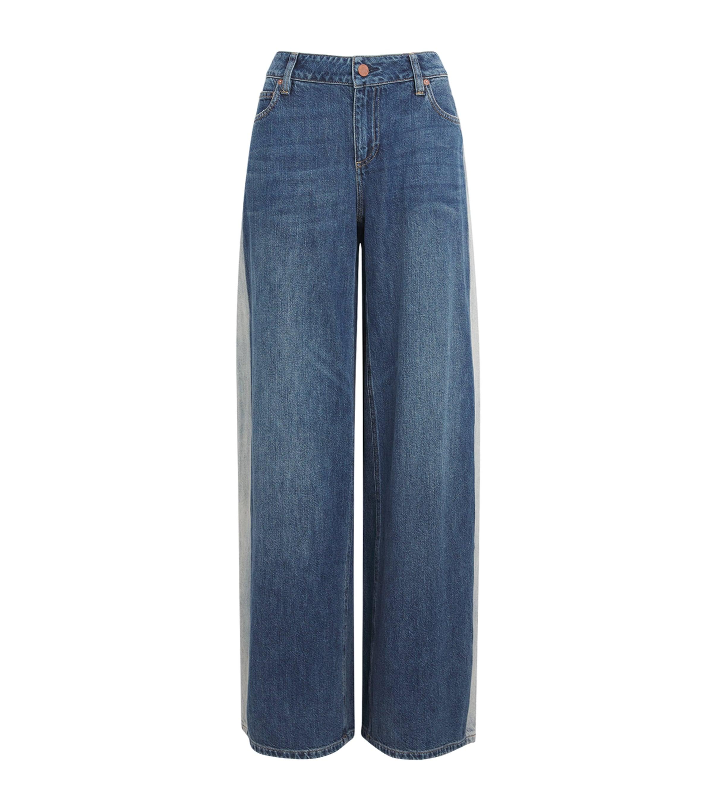 Alice+Olivia Bleached Stu Wide-Leg Jeans by ALICE+OLIVIA