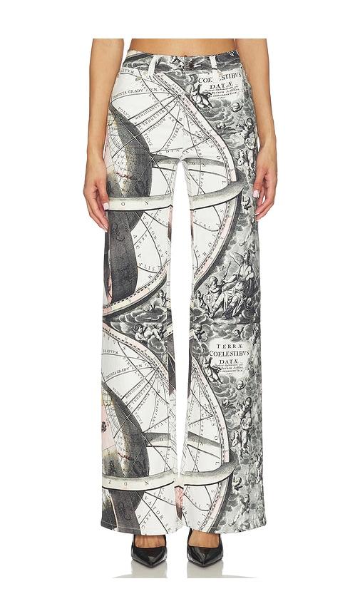 Alice + Olivia Chic Full Length Jean in Black,White by ALICE+OLIVIA