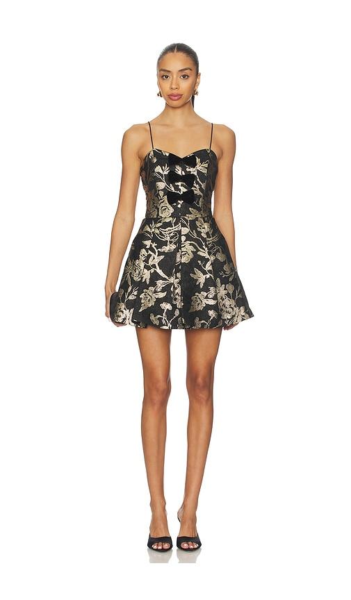 Alice + Olivia Daniela Bow Structured Mini Dress in Black by ALICE+OLIVIA