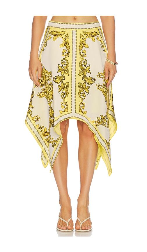 Alice + Olivia Davina Handkerchief Skirt in Yellow by ALICE+OLIVIA