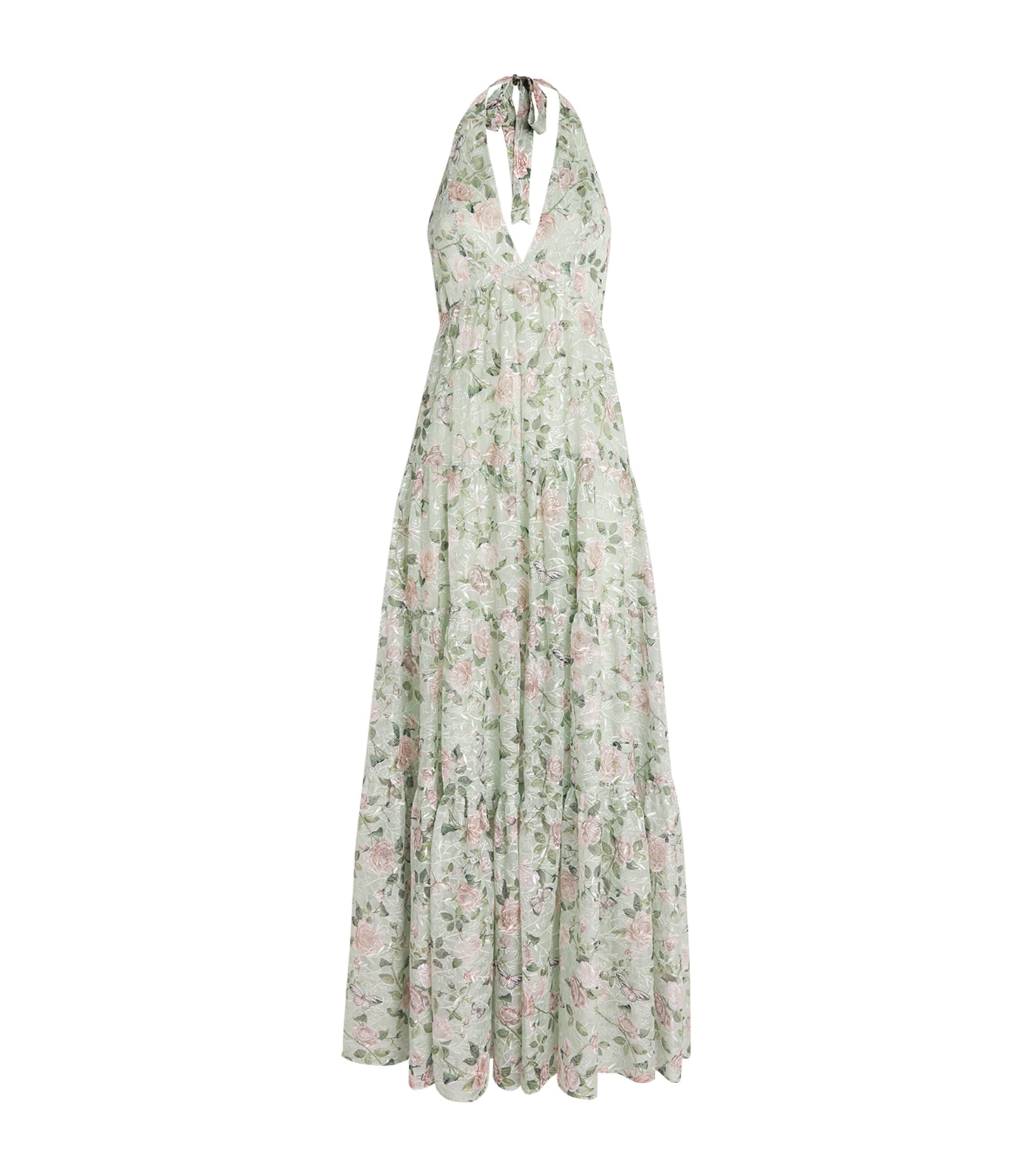 Alice+Olivia Embroidered Floral Maura Maxi Dress by ALICE+OLIVIA