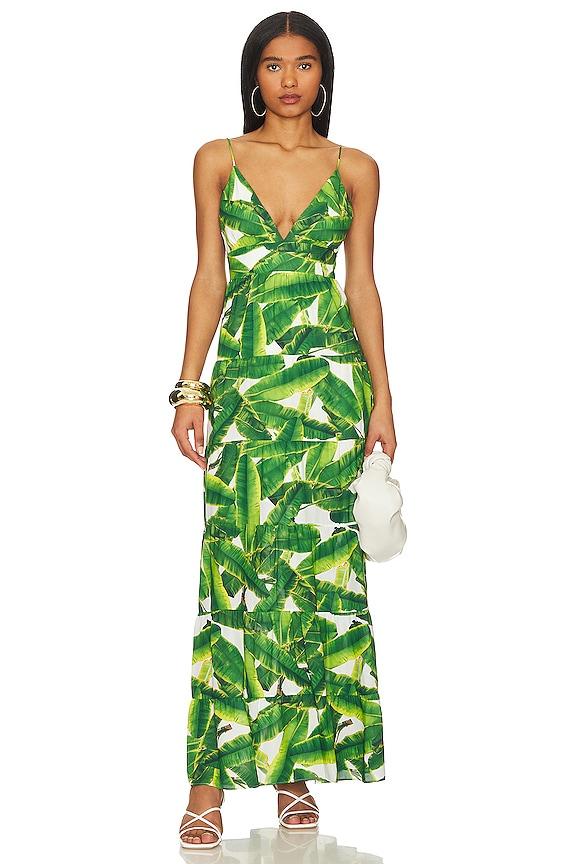 Alice + Olivia Karolina Halter Maxi Dress in Green by ALICE+OLIVIA Alice + Olivia Karolina Halter Maxi Dress in Green by ALICE+OLIVIA
