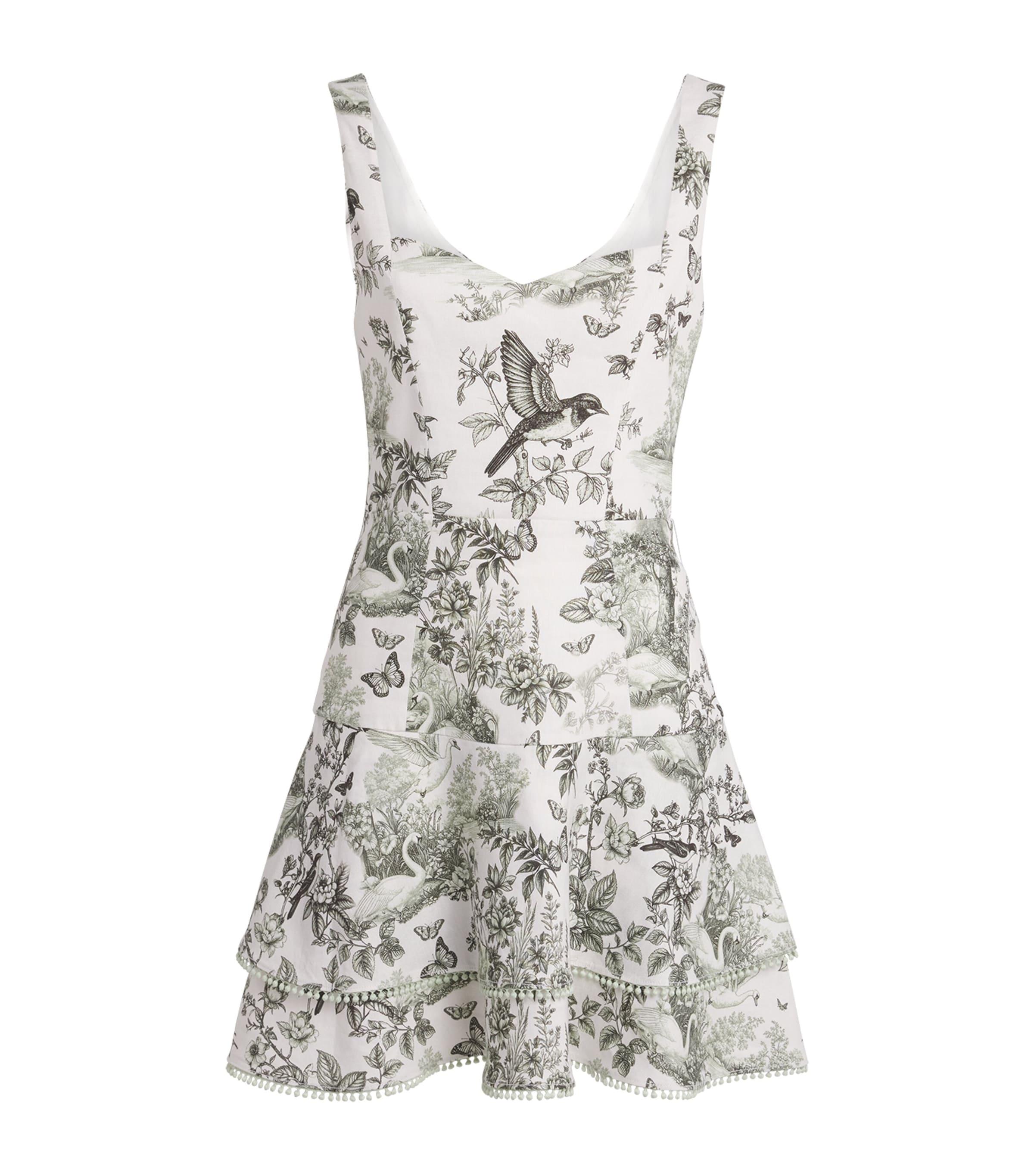 Alice+Olivia Linen-Blend Miriam Mini Dress by ALICE+OLIVIA