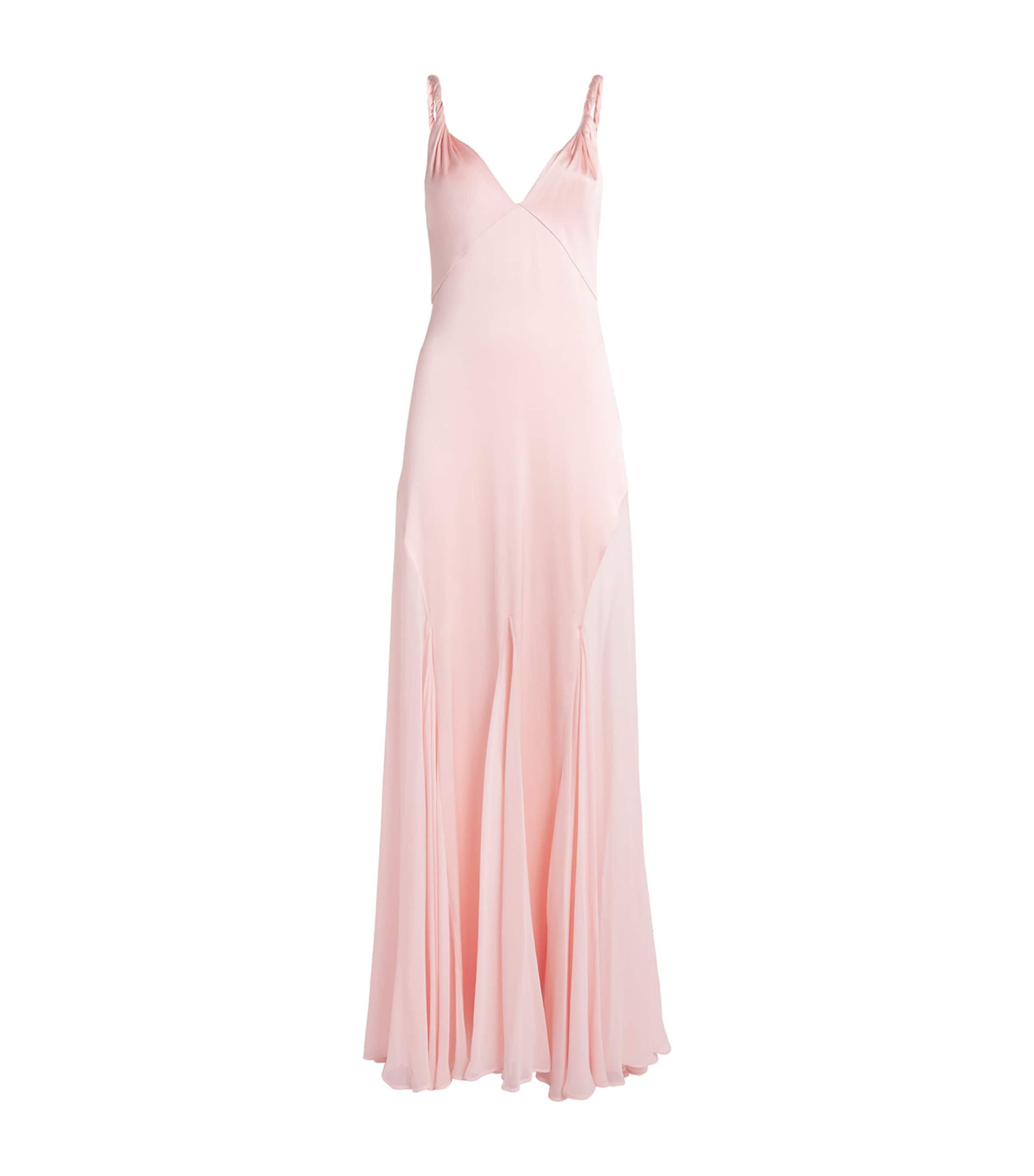 Alice+Olivia Satin Andrina Maxi Dress by ALICE+OLIVIA