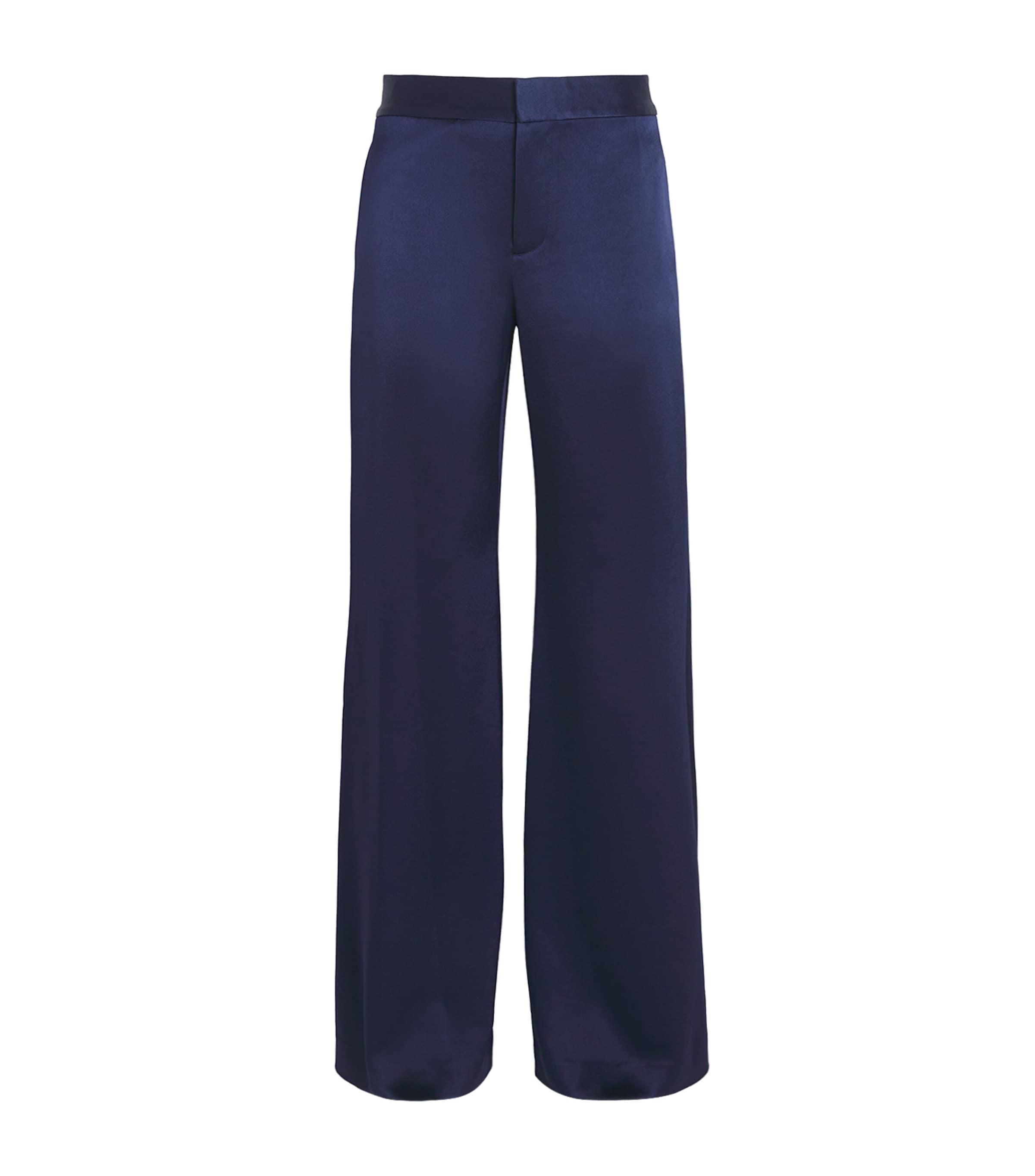 Alice+Olivia Satin Shane Wide-Leg Trousers by ALICE+OLIVIA