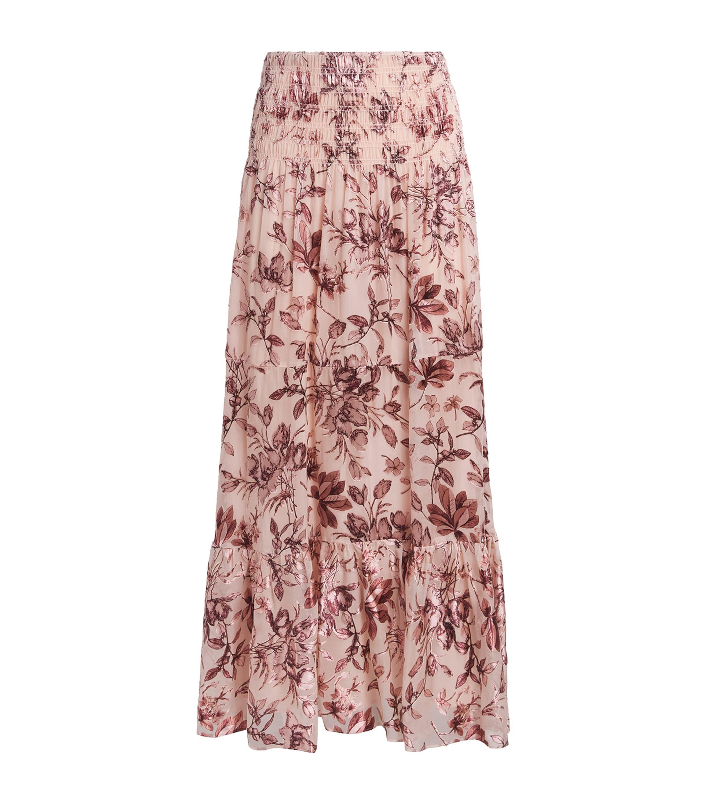 Alice+Olivia Smocked Stevie Maxi Skirt by ALICE+OLIVIA