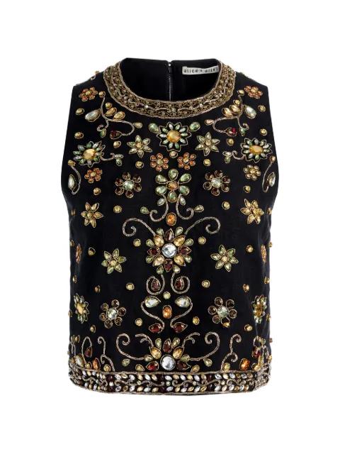 Amal crystal-embellished  tank top by ALICE+OLIVIA