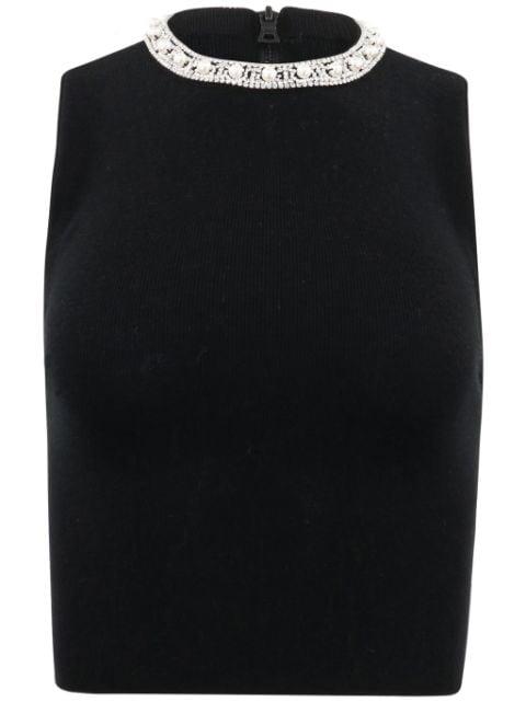 Amity pearl-embellished top by ALICE+OLIVIA