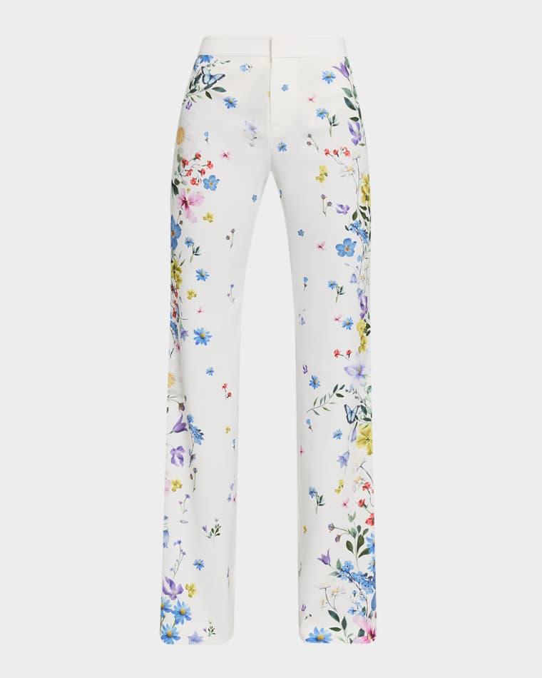 Andrew Low-Rise Slim Bootcut Pants by ALICE+OLIVIA