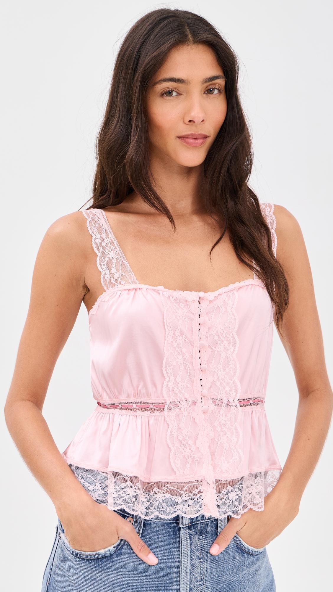 Annabeth Embroidered Square Neck Cropped Top by ALICE+OLIVIA