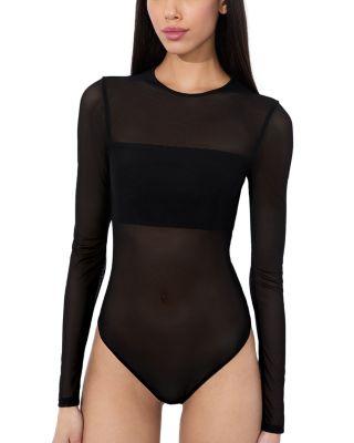 Bandeau Mesh Bodysuit by ALICE+OLIVIA