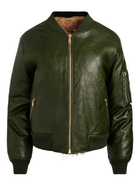 Becky reversible faux-fur bomber jacket by ALICE+OLIVIA