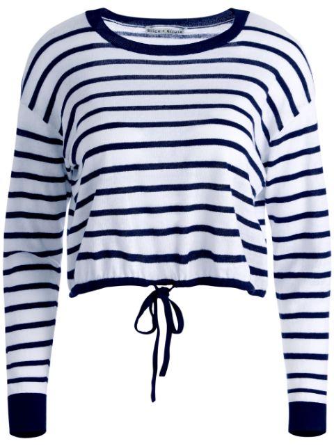 Bernetta striped top by ALICE+OLIVIA
