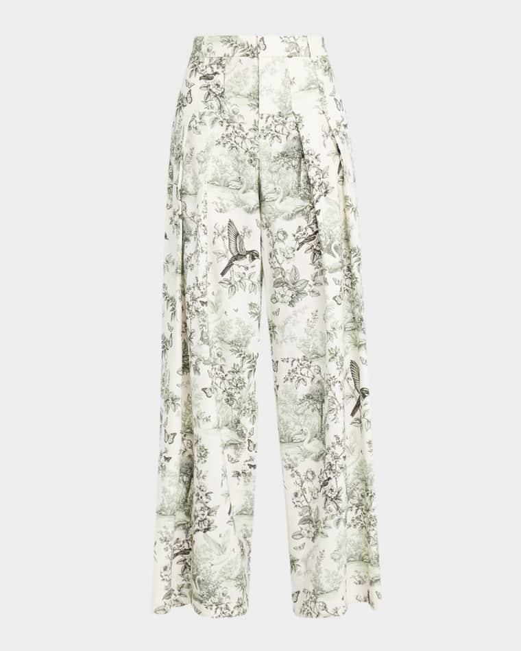 Blaire High-Rise Pleated Trousers by ALICE+OLIVIA