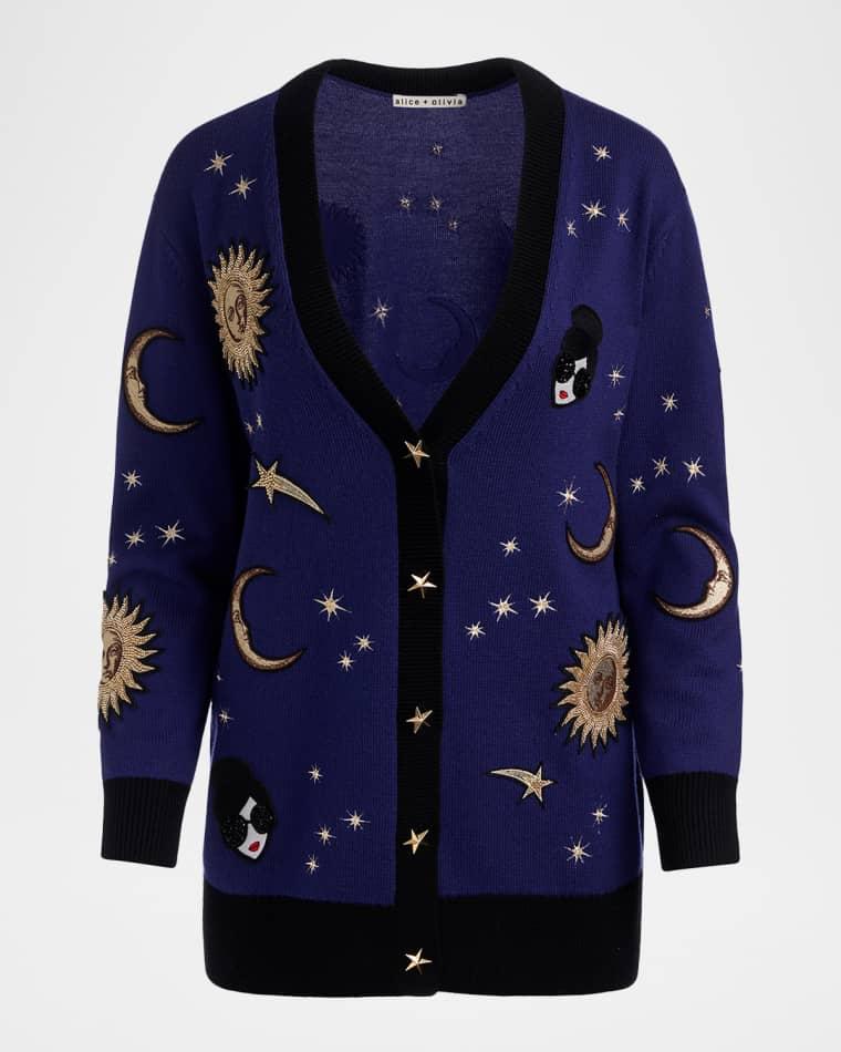 Bradford Celestial StaceFace Cardigan by ALICE+OLIVIA